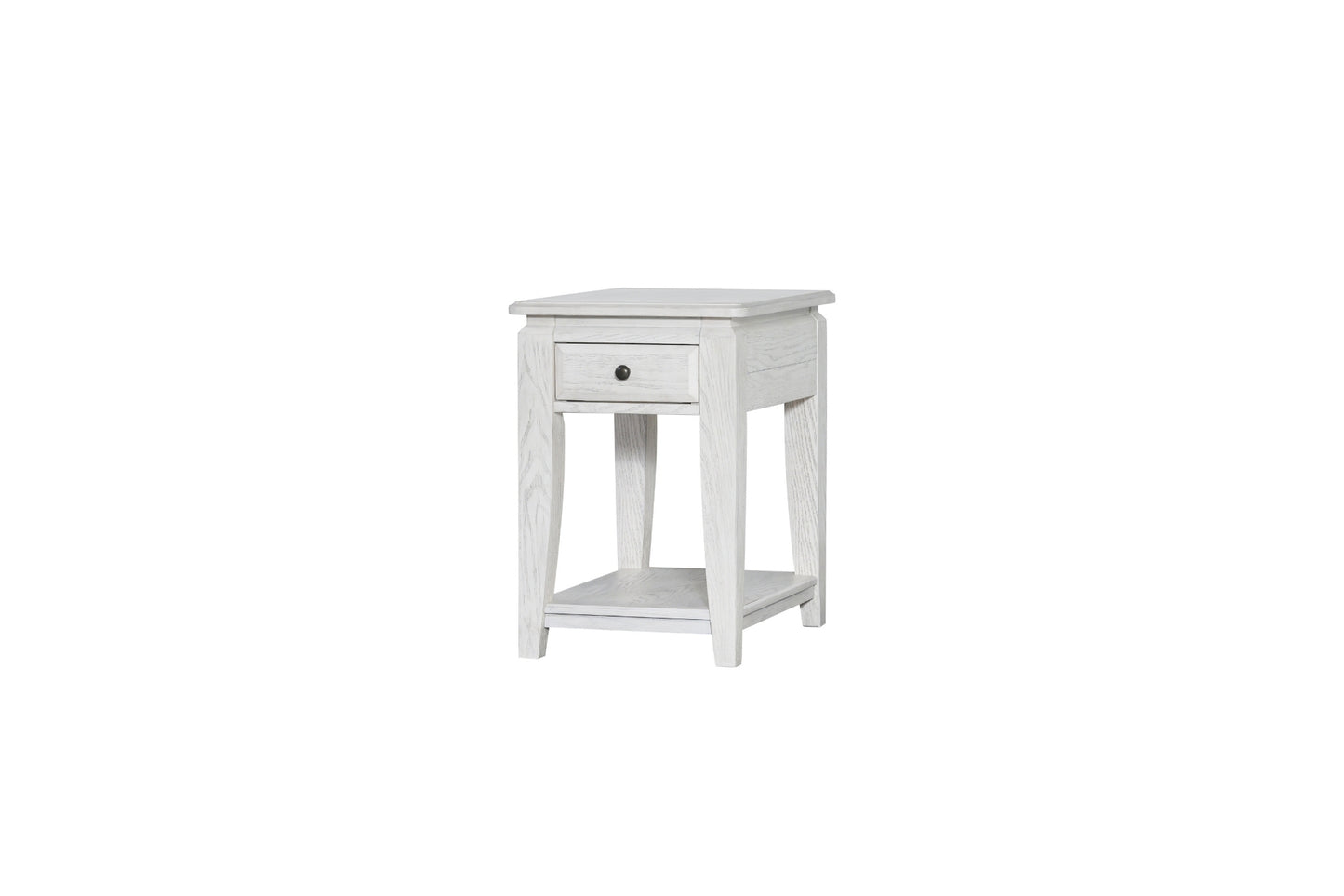 Whitewash Chairside Table