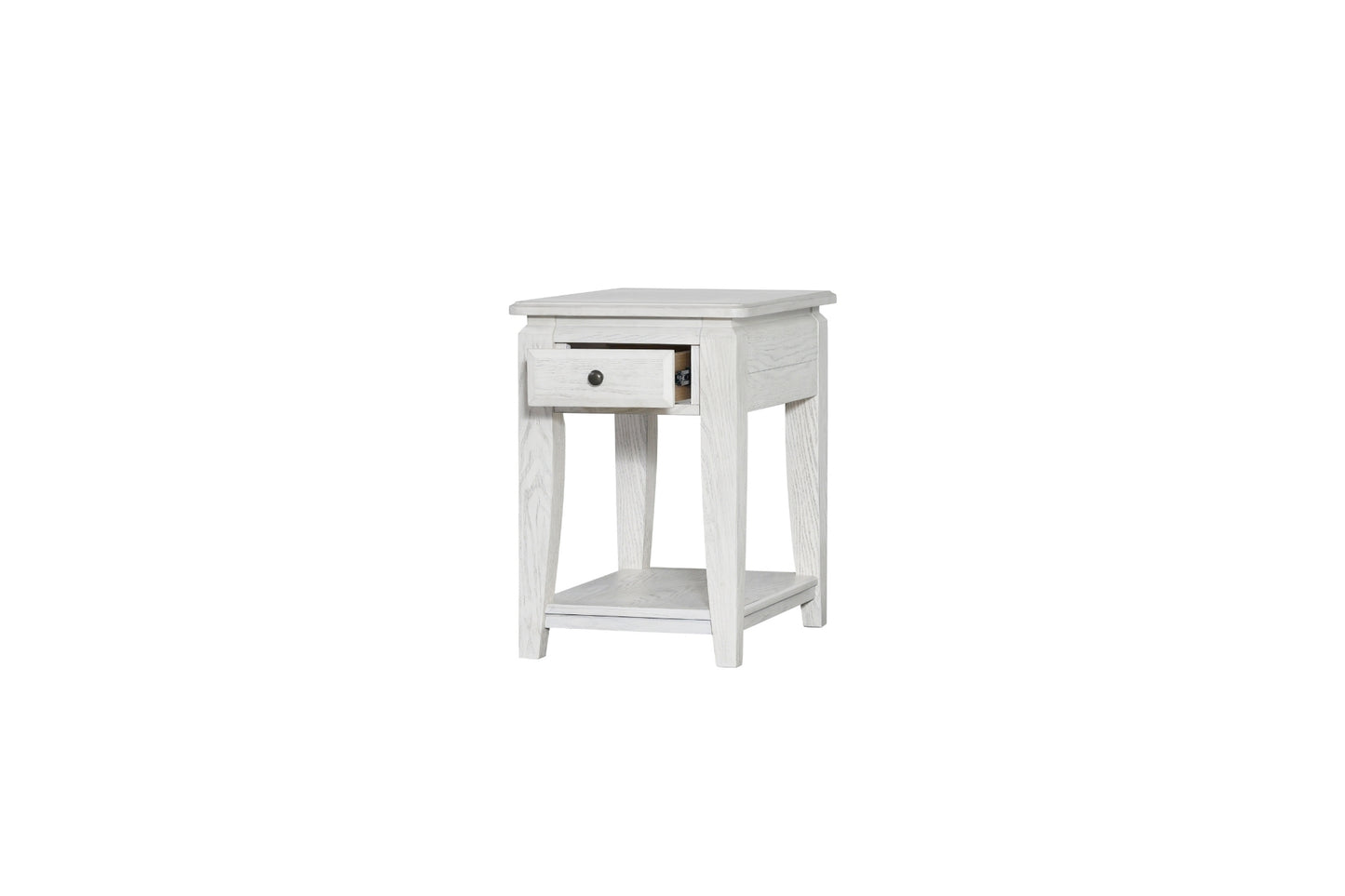 Whitewash Chairside Table