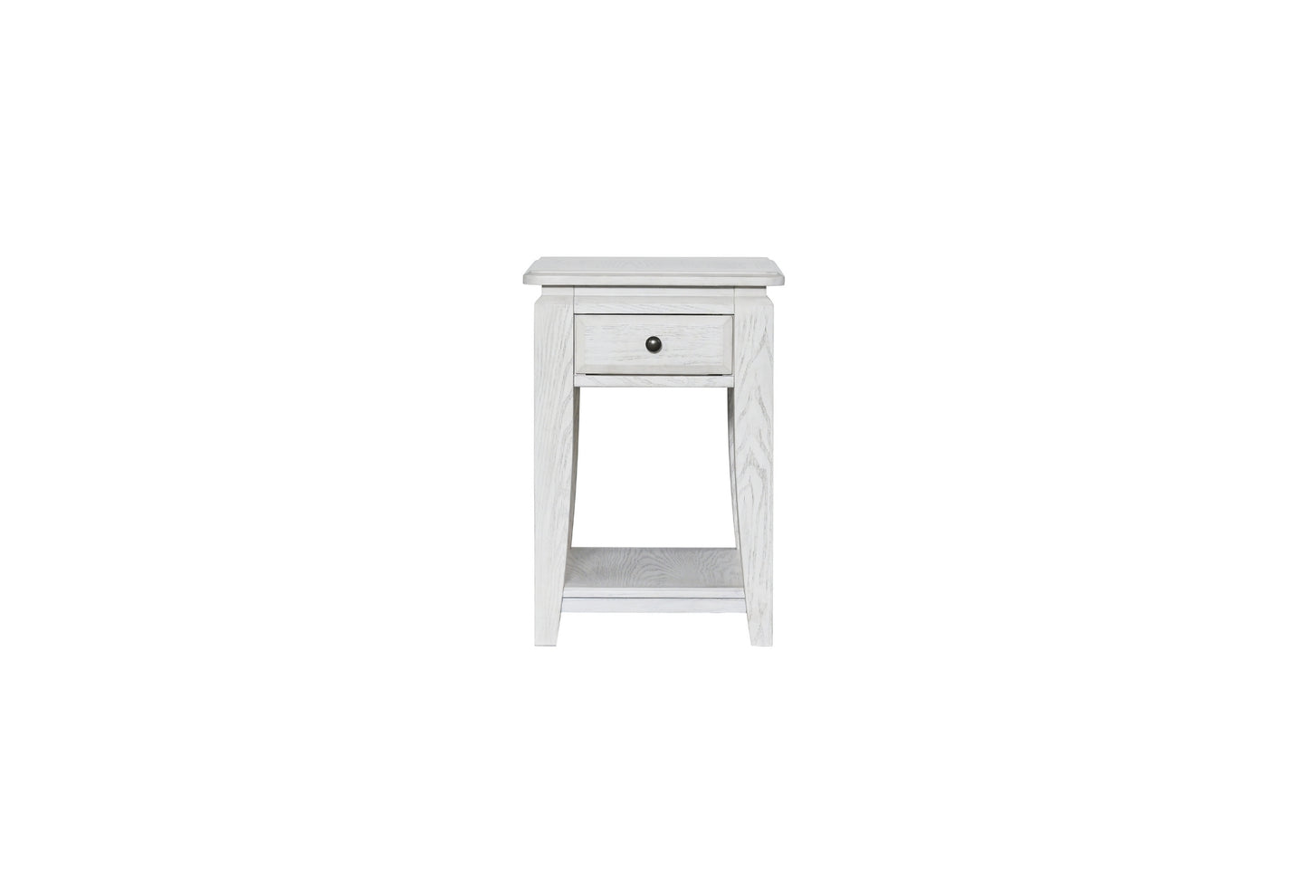 Whitewash Chairside Table