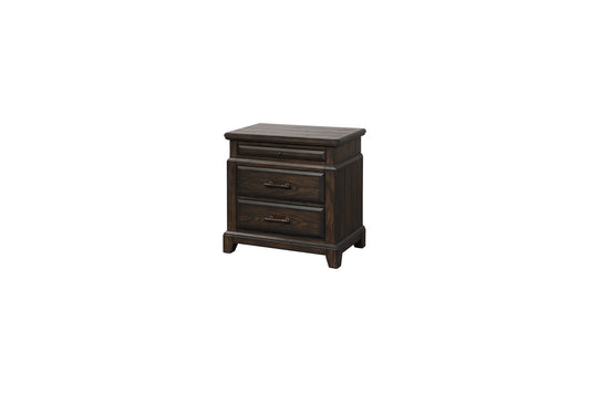 Coffee 2-Drawer Nightstand