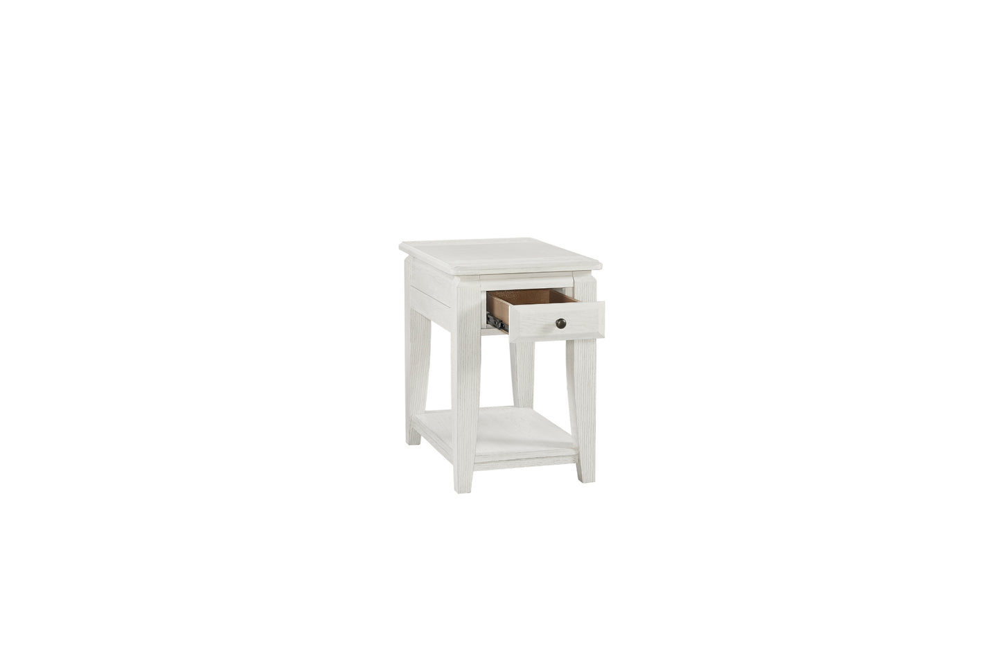 Whitewash Chairside Table