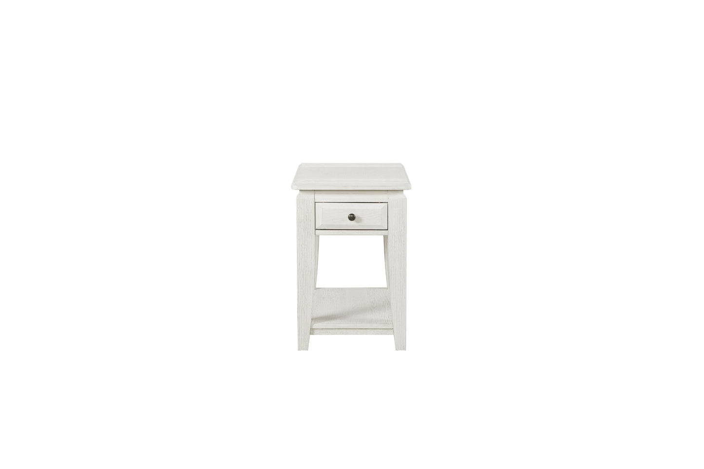 Whitewash Chairside Table