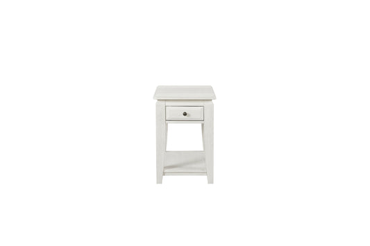 Whitewash Chairside Table